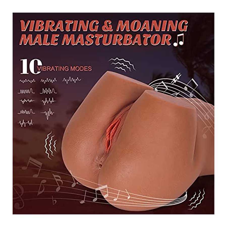 8.9LB Vibrating & Moaning Sex Doll - SEXY SLAVE, Hand-Sculpt Male Masturbator with 10 Vibrating Modes, Big Pocket Pussy Ass Men'