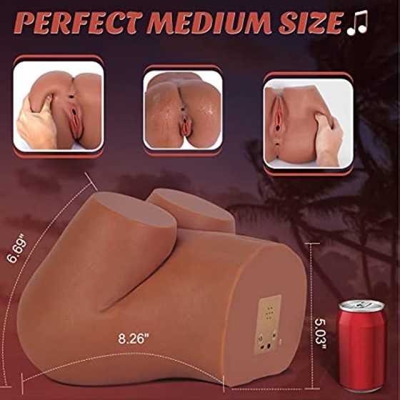 8.9LB Vibrating & Moaning Sex Doll - SEXY SLAVE, Hand-Sculpt Male Masturbator with 10 Vibrating Modes, Big Pocket Pussy Ass Men'