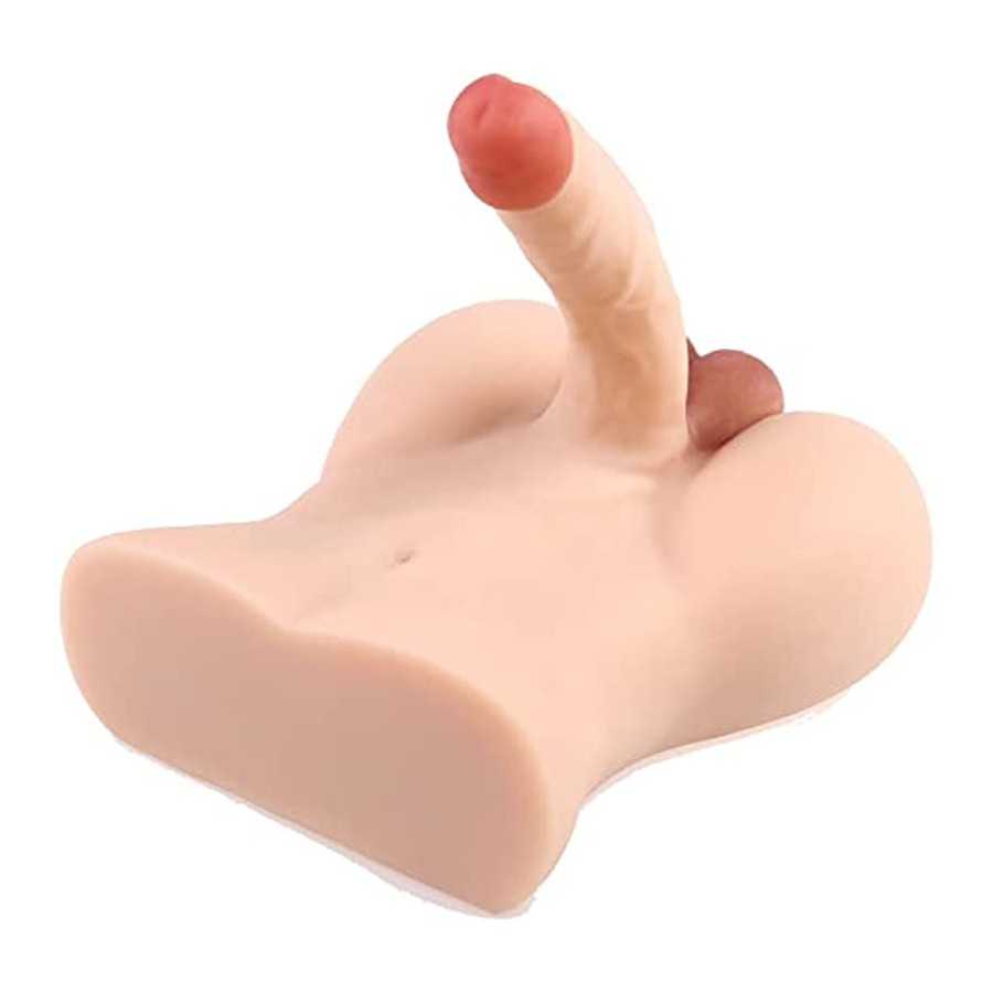 SEX DOLL CENTER 7.7LB Sex Doll with 8.7inch Dildo for Women Masturbation, Love Sexdoll with Flexible Penis for Lesbian Gay, Fema