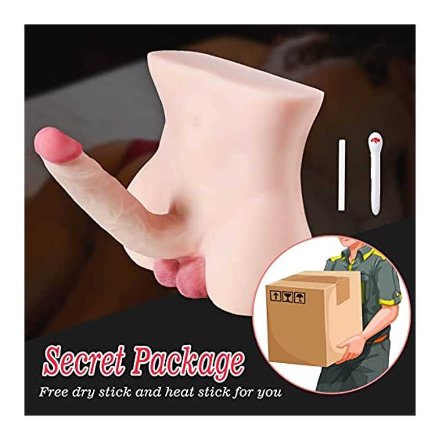 SEX DOLL CENTER 7.7LB Sex Doll with 8.7inch Dildo for Women Masturbation, Love Sexdoll with Flexible Penis for Lesbian Gay, Fema