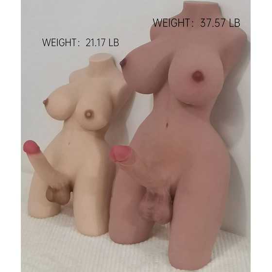 MoiDol 37.57 lb Shemale Sex Doll with Realistic Dildo Gel Breasts and Anal Lifelike Transsexual Love Dolls with Hugh Penis and T