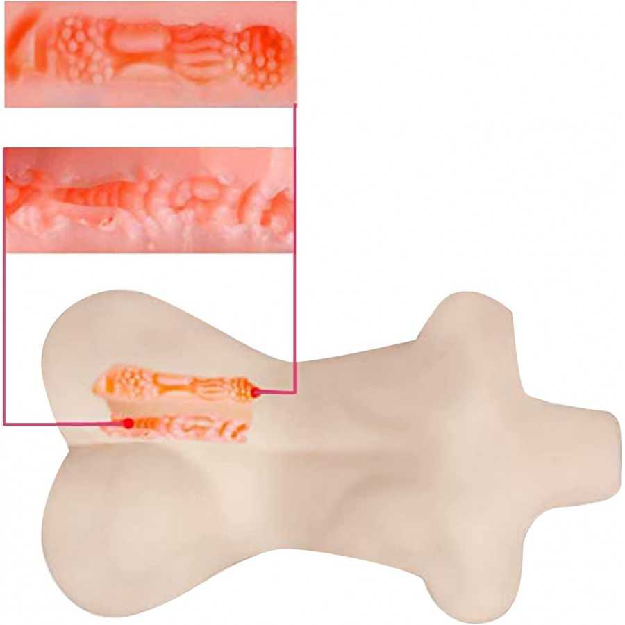 Male Masturbator Sex Doll Adult Sex Toy for Men Masturbation TPE Safe Silicone Sex Doll Life-Sized for Fun (6.2kg)(S, White)