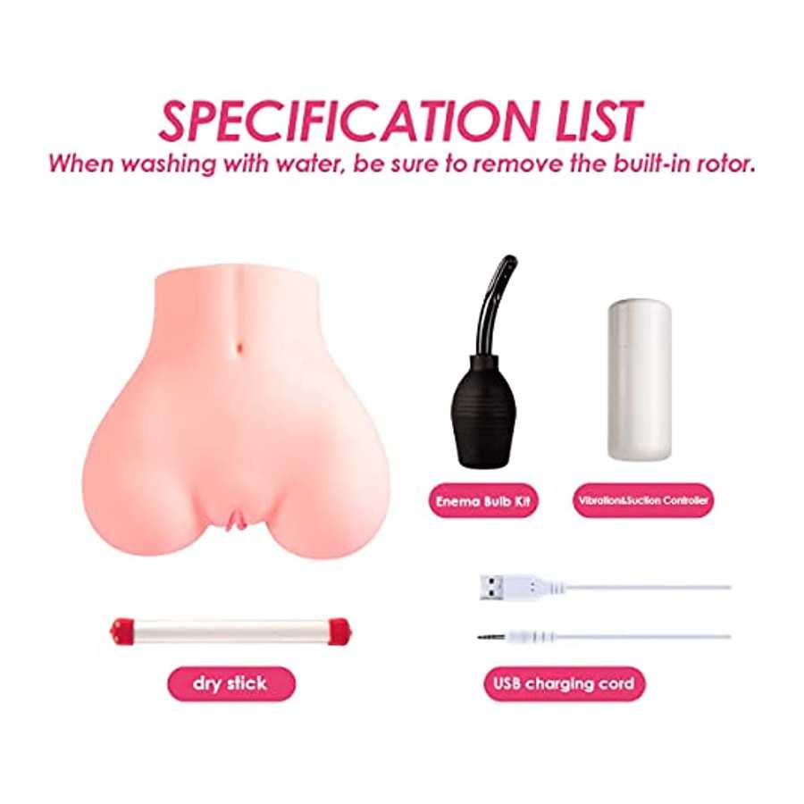 Sex Doll Male Masturbator for Men - ZEMALIA Automatic Sucking Adult Toys with Remote Control + 5 Suctions & Vibrations - Realist