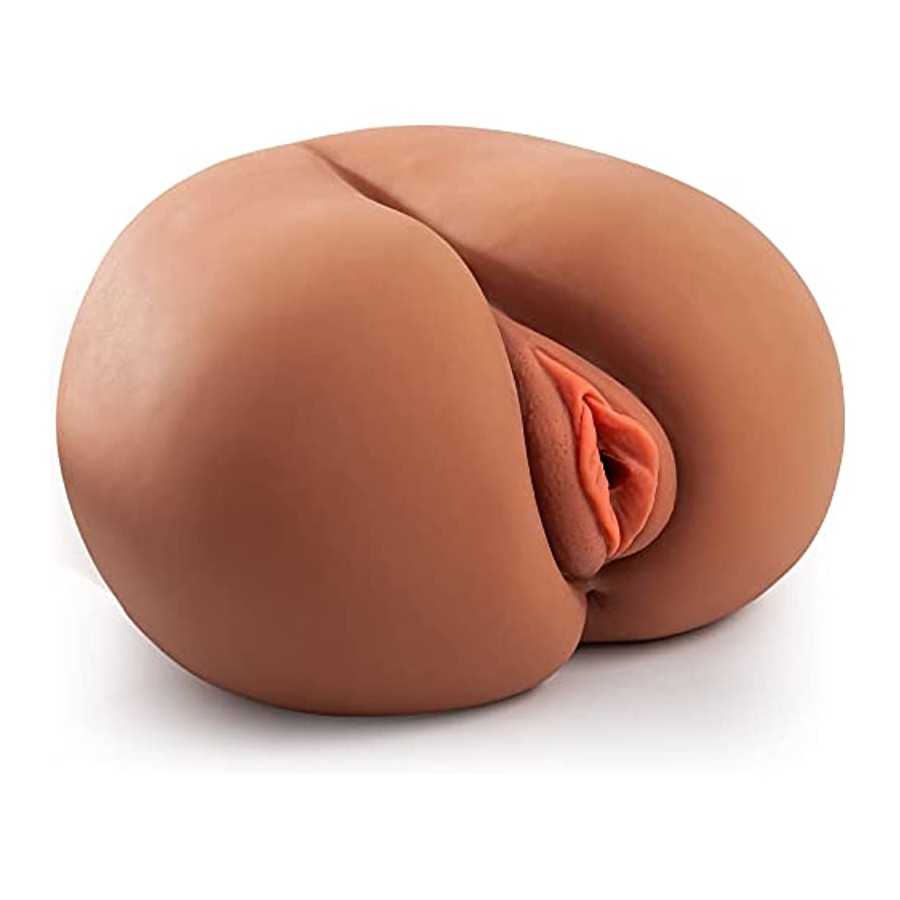 Realistic Male Masturbator Sex Doll for Men with Plump Labia, Realistic Butt Silicone Pocket Pussy with Vagina Anal Stroker, 4.8