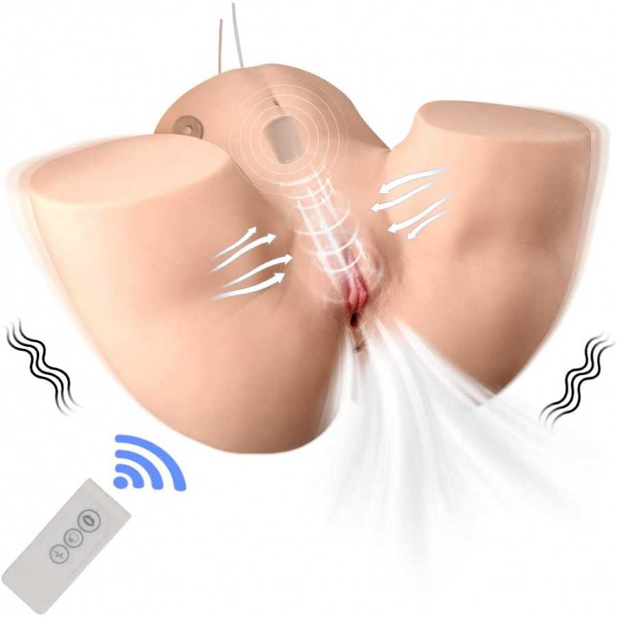 JIZNY 36.6LB Automatic Sucking Vibrating Sex Doll,Sex Doll for Men with 5 Sucking/Exhaust/Vibrations, Life Size Sex Doll with Va