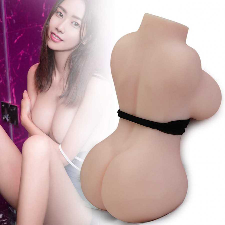 5 LBS Sex Doll Male Masturbator, with 3D Realistic Textured Virgin Vagina with Anal Channel & Soft Big Boobs,Torso Doll Lifelike