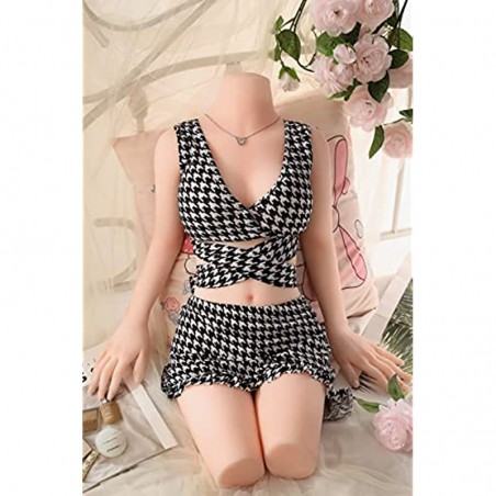 31LB Torso Sex Doll with Hands,Life Size Male Masturbator,TPE Solicone Solid Doll for Sex with Pussy Vaginal Anal Breast,Real Dolls for Mens Sex Male Sex Love Doll with Boobs Butt Ass