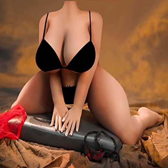 Fat Sex Doll for Men Tan Skin Adult Real Torso Love Dolls with Flexible Metal Skeleton Lifelike TPE Solid Big Boobs Realistic Se