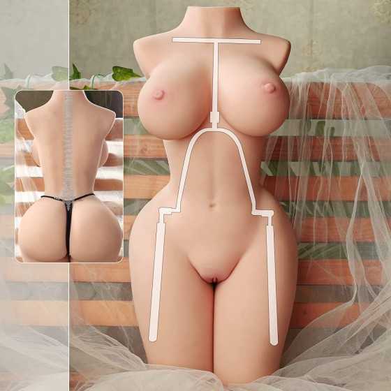 18.6lb Sex Doll Male Masturbator with Big Boobs & Plump Ass & Flexible Legs, JIZNY Scaled-Down Torso Masturbator Pocket Pussy wi