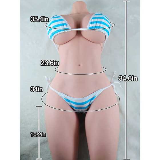 Masturbator Sex Doll of Torso,3D Realistic Butt Anal Doll Vagina, Super Soft Jelly Breast，Real Skin Texture, Anal Sex for Man Bu