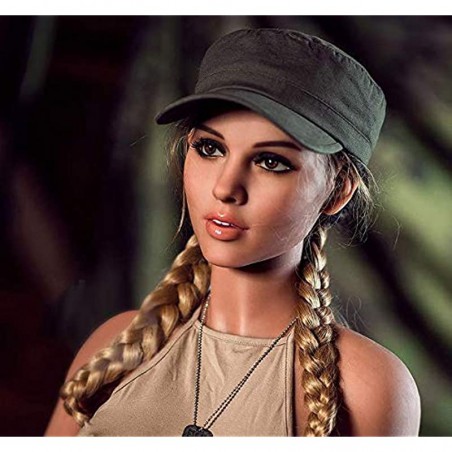 Silicone Sex Doll Head Male Masturbators Adult Toy Sex Toys with Deep Oral Realistic Face Sex Stroker for TPE Sex Doll Adult Sex Toy for Men Play Tan Skin -(Only The Head)