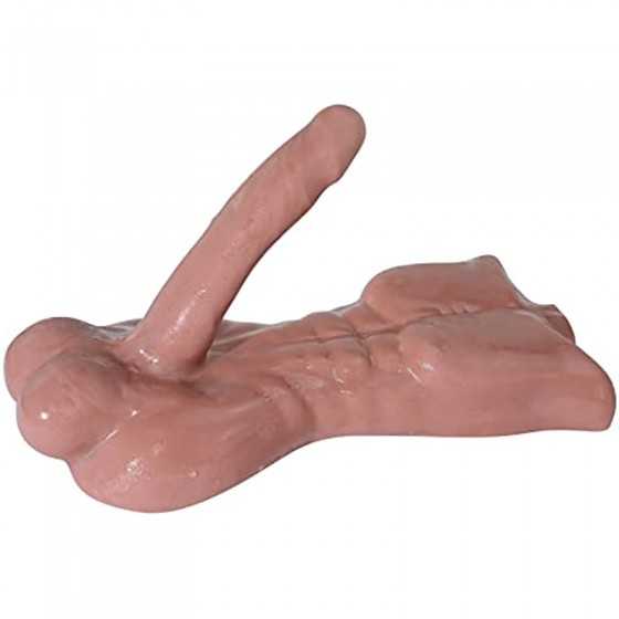 4.4lbs Solid Sex Doll for Women - Mini Male Torso Big Penis Sex Doll with Huge Cock Ball for Couple Sex Toys - 13.3*6.7 inch (Br