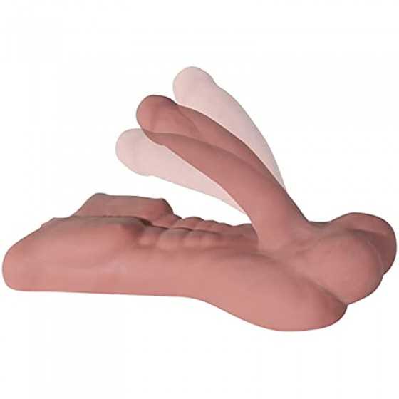 4.4lbs Solid Sex Doll for Women - Mini Male Torso Big Penis Sex Doll with Huge Cock Ball for Couple Sex Toys - 13.3*6.7 inch (Br