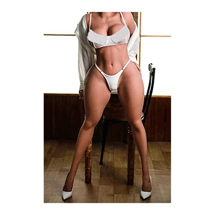 Sex Doll for Men Fat Female Sex Doll with Skeleton Women Torso Realistic Sex Doll with Huge Boobs, Tight Vagina Anus Pocket Puss