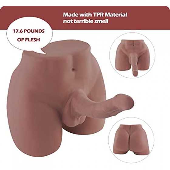 Male Torso Sex Doll for Women Female Sex Love Doll with Realistic Huge Dildo and Tight Anal for Women Masturbation Couple Sex Fu