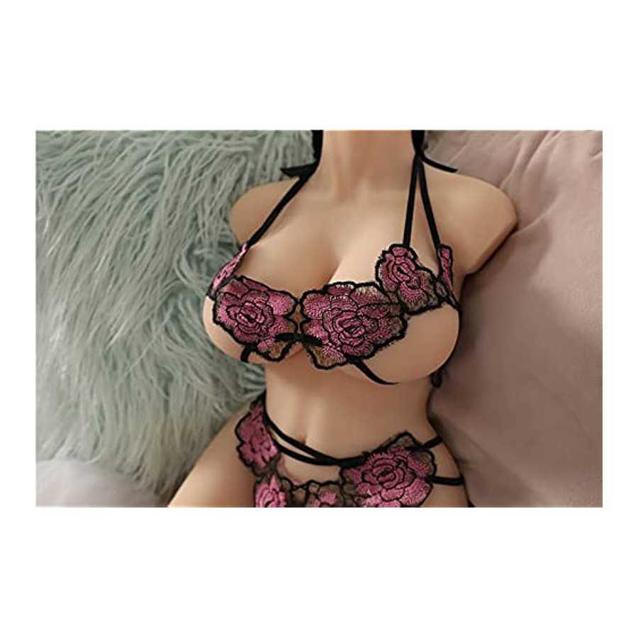 daomo Lifelike Sex Doll Torso Male Masturbator with Big Boobs Butt Lifelike Pussy Ass Male Masturbator Sex Toy, Life Size Sex Do