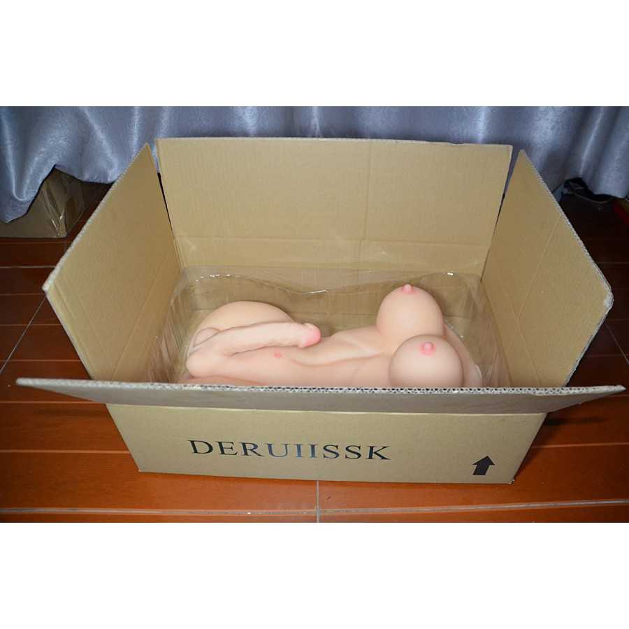 2 in 1 Mixed Torso, Breast Penis Sex Toys Male Female Dolls Sex Dolls for Women Love Doll for Gay (Brown Shemale)