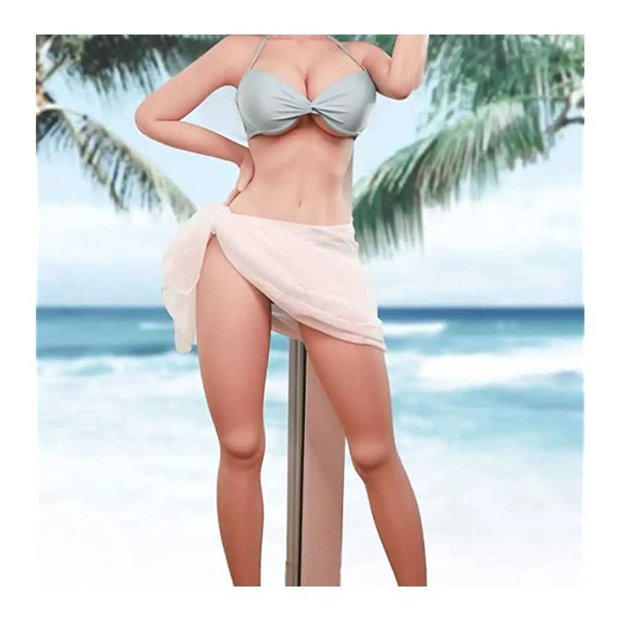 5.4 Feet Torso Full Body Sex Doll with Breasts Ass and 3D Vaginal Anal TPE Silicone Women's Full Size Sex Doll for Men Life-Like