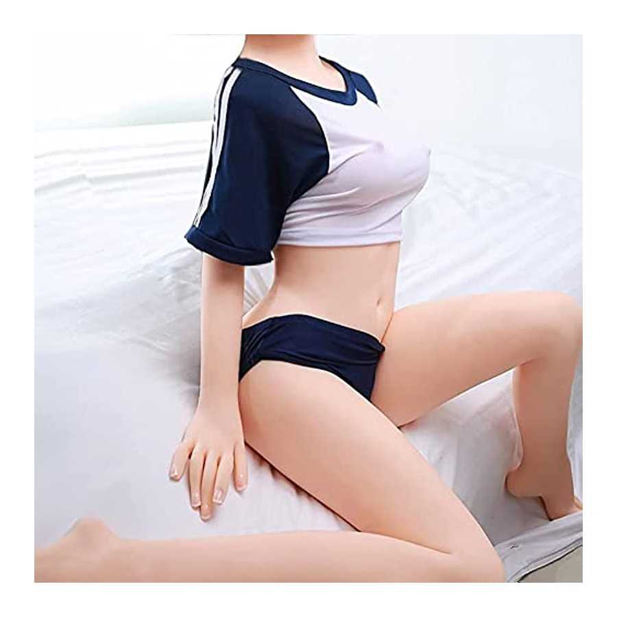 Life-Sized Sex Doll Male Sex Dolls 55LB TPE Silicone Doll Full Body Sex Toy for Men Sexy Small Breasts Love Dolls Built in Metal
