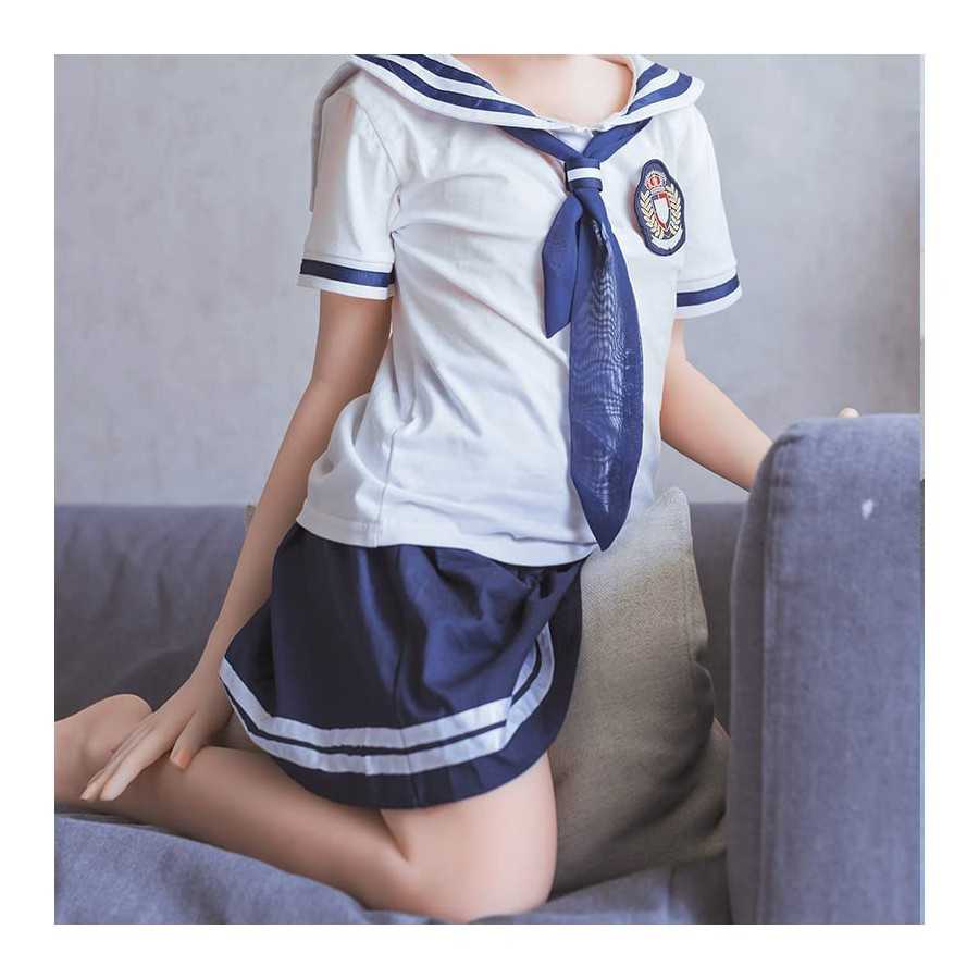 Sex Doll Flat Chest Love Doll Life Size for Men Full Size Small Breasts Sex Doll TPE Silicone Full Body Women' Torso Lifelike Se
