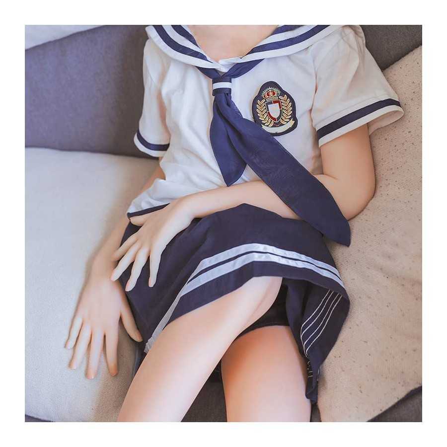 Sex Doll Flat Chest Love Doll Life Size for Men Full Size Small Breasts Sex Doll TPE Silicone Full Body Women' Torso Lifelike Se