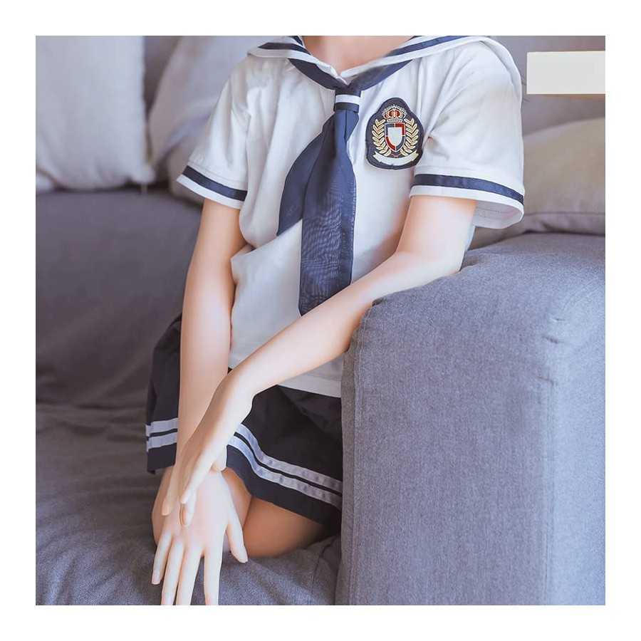 Sex Doll Flat Chest Love Doll Life Size for Men Full Size Small Breasts Sex Doll TPE Silicone Full Body Women' Torso Lifelike Se