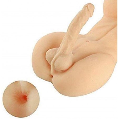 Solid Sex Dolls Realistic Human Torso Masturbation Dildo and Anal Love Dolls Dildo Sex Toys for Women for Men (Brown, 21×12×6.3 in)