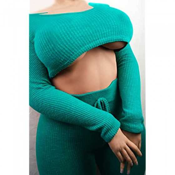 TPE Sex Doll 5.3ft/163CM Women' Torso Full Size Sexy Dolls with Metal Skeleton Life Size for Men Full Body Underwear Live Doll L