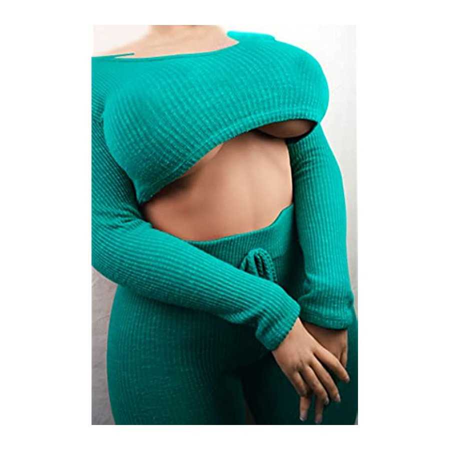 TPE Sex Doll 5.3ft/163CM Women' Torso Full Size Sexy Dolls with Metal Skeleton Life Size for Men Full Body Underwear Live Doll L