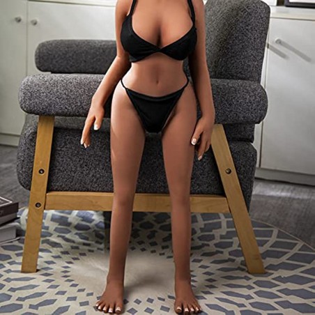 Female Women's Full Body Sex Doll for Man Torso Full Size TPE Silicone Sex Doll with Big Jelly Boobs Sex Love Doll for Men Life-Like Full Size Sex Love Doll Tan Skin Ship from US