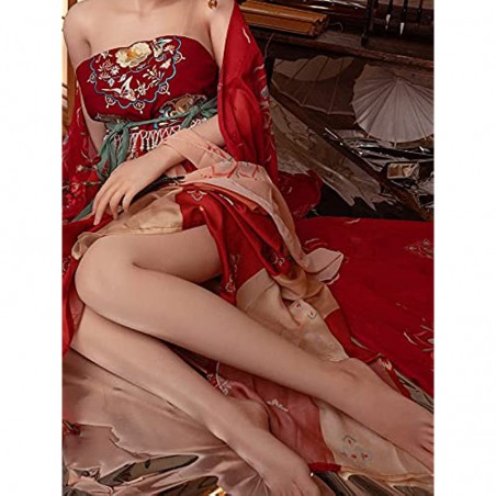 5.4FT Realistic Silicone Sex Doll for Male TPE Sexy Solid Dolls Sex Love Dolls Full Body  Love Doles Life Size for Men Sex Love Underwear Sex Doll Tan Skin US Shipping