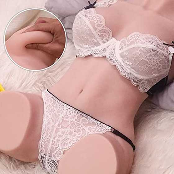 42LB Sex Doll Male Masturbator - Jaspik Torso Sex Doll with Big Boobs & Ass, Realistic Sex Doll with Simulated Vaginal and Anus,