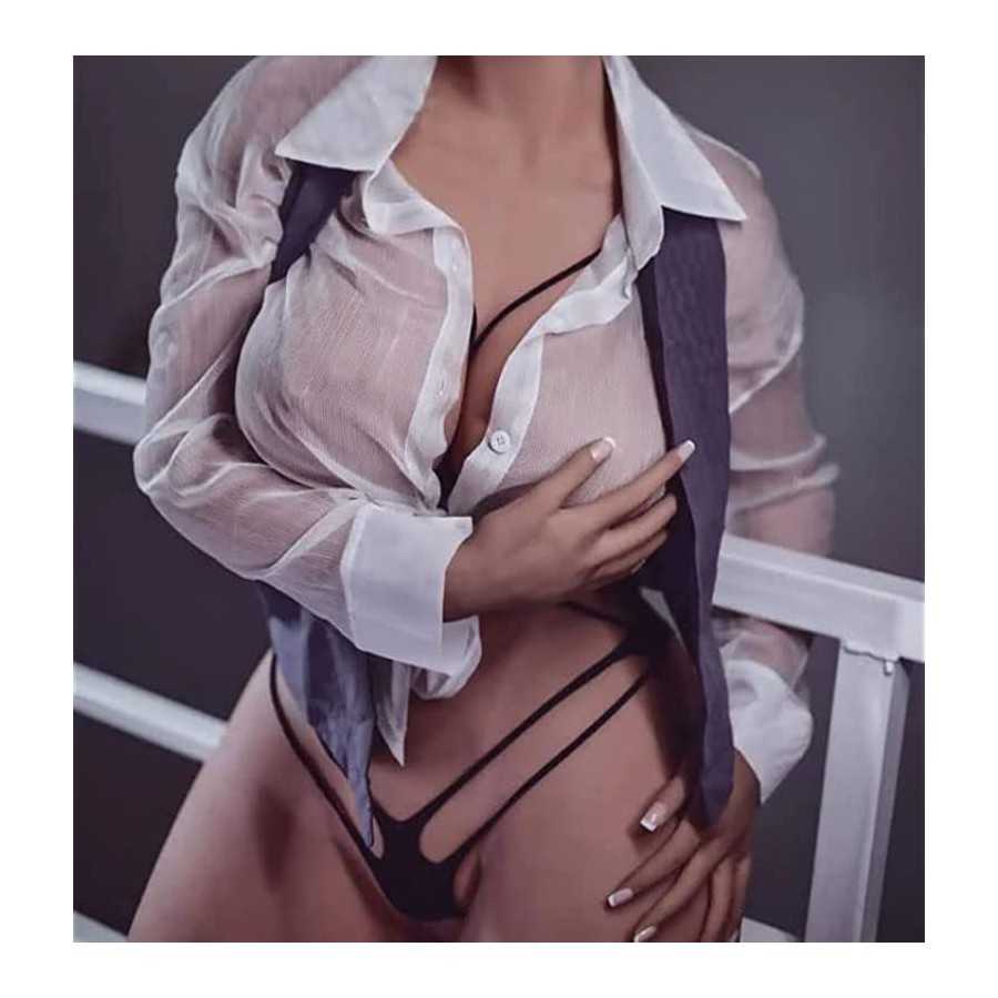 Real Fat Sex Dolls 163cm/5.3ft TPE Solid Sexy Women Torso Love Dolls with Built-in Flexible Metal Skeleton 3D Real Pussy Anus Se