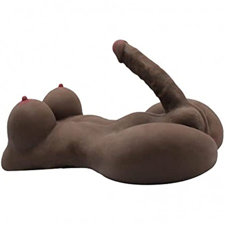 Sex Doll Shemale Torso Realistic Dildo Breasts and Anal  Transsexual Love Dolls Hugh Penis Unisex Masturbator for Men Women Gay Couple Adult Sex Toy