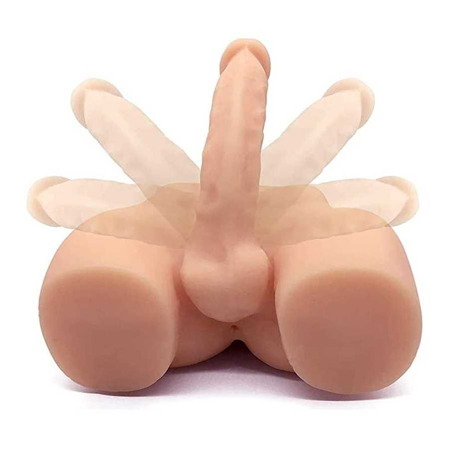 Realistic Dildo Sex Doll for Women, Male Torso Sex Doll Liflike Adult Love Doll with Big Penis and Tight Anal