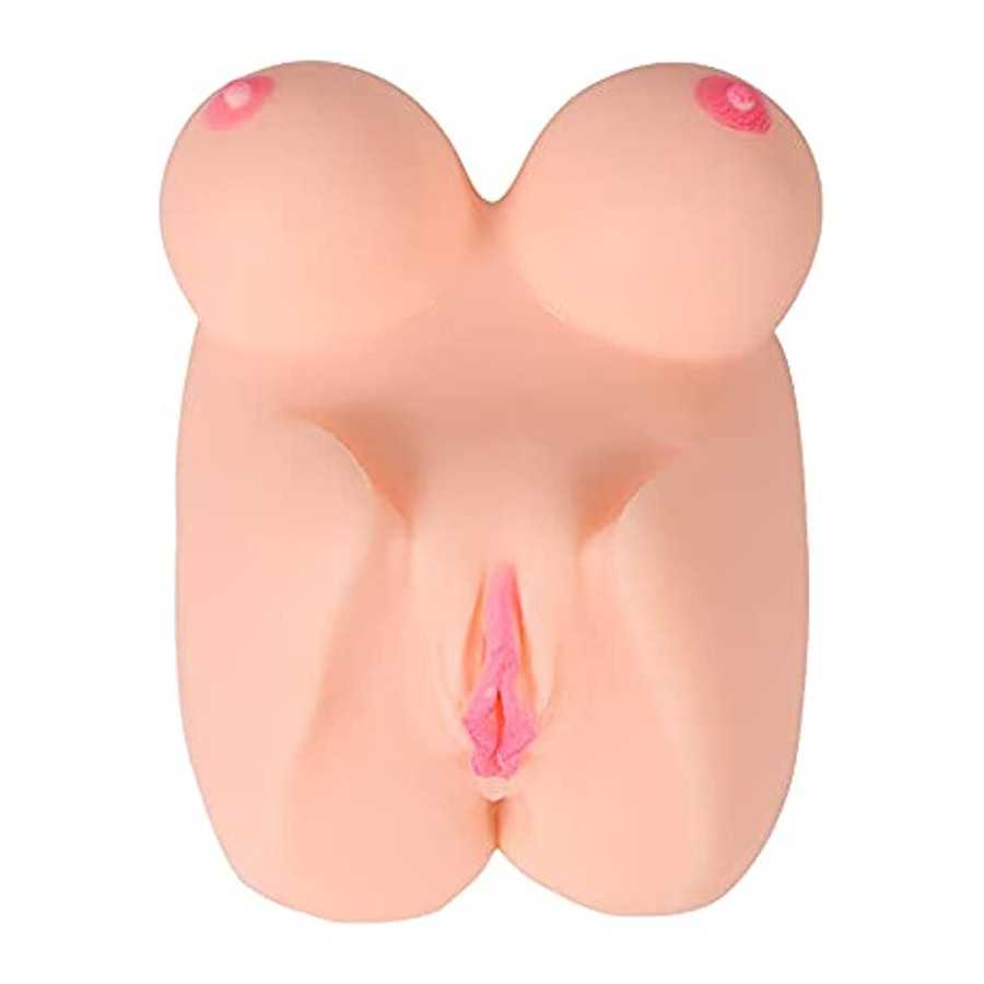 Lifelike Sex Doll Male Masturbator - Jaspik 3-in-1 Female Torso Love Doll with Big Boobs Tight Vaginal Anal, Easy to Carry, Adul