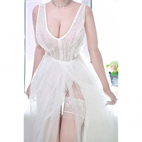 5.4FT Torso Silicone Women's Full Body Sex Doll for Men TPE Full Size Sex Love Sex Doll with Jelly Boobs Life-Like Full Size 77LB Love Sex Doll Nature Skin, US Shipments