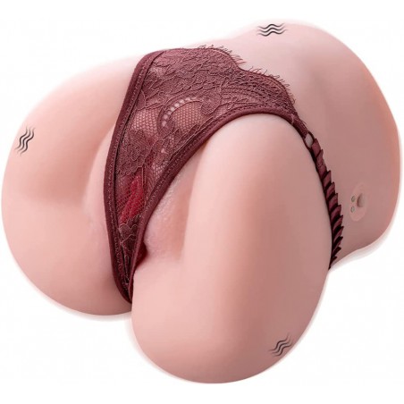 7.9LB Automatic Vibrating Ass Sex Doll Male Masturbator, Jaspik Realistic Pocket Ass Stocker with Vibration Function for Vaginal Sex, Anal Sex, Mini Size Sex Dolls, Adult Sex Toy for Men Masturbation