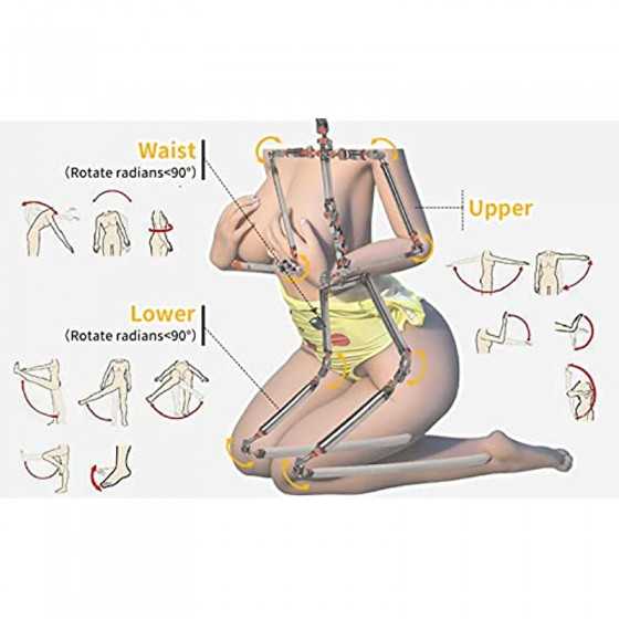 Lifelike Sex Doll for Men and Women Full Body TPE and Silicone Material Adult Toys with Metal Skeleton and Realistic Features