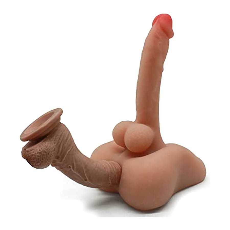 Daomo Female Sex Toy Realistic Dildo Sex Doll Male Torso Penis and Anal Doll,Realistic Dildo Sex Toy with Dual Channel and Flesh