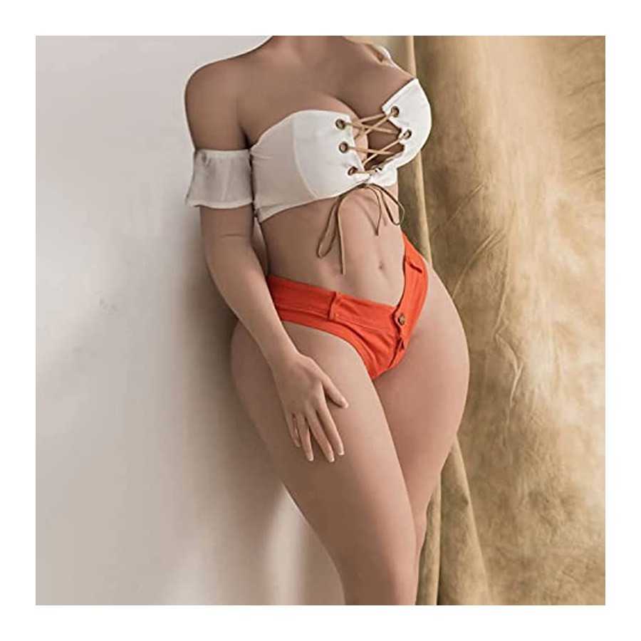 Adult Real Sex Doll Full Body Lifesize TPE Solid Torso Love Dolls with Built-in Flexible Steel Skeleton Lifelike Sex Toys BBW US