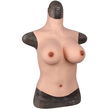 GaoYunQin Realistic No Oil Silicone Breast Form Fake Breastplates for Crossdressers Transgender Mastectomy Drag Queens Cosplay (Color : Ivory White, Size : Silica Gel flling-G Cup)