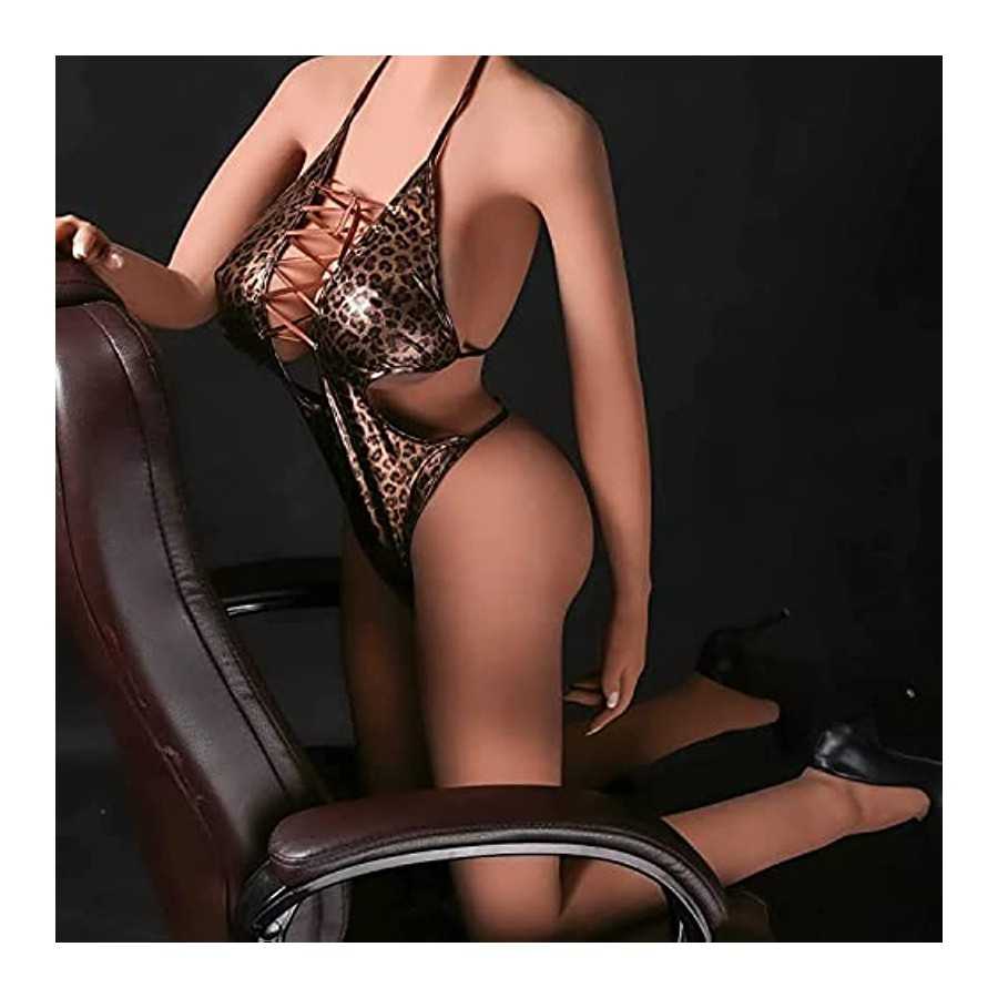 Silicone Sex Doll Big Breast Jelly Lifelike Sex Doll Men Love Doll Adult TPE Lover US Shipping Wheat Easy Clean158CM/5.18Ft