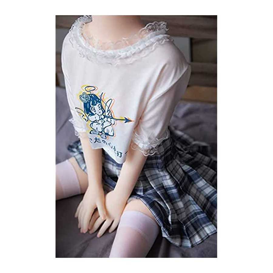 Women's Full Body Sex Doll with Realistic Curves, Soft and Elastic Silicone Material, Built-in Metal Skeleton and Spine, Life Li