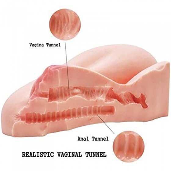Daomo 11LB Sex Doll Male Pocket Pussy Realistic Fat Butt Sexc Toy with Sexy Vagina and Anal, Dual Channels Female Torso Hip Love