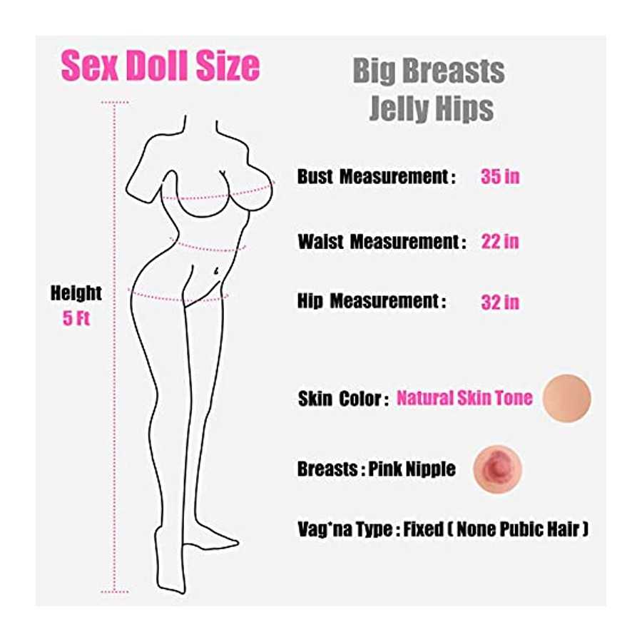 5Ft Silicone Sex Doll Adult Sex Dolls for Men Lifelike Sex Doll Life Size Plump Sex Doll Women's Torso Full Size Sex Doll Big Je