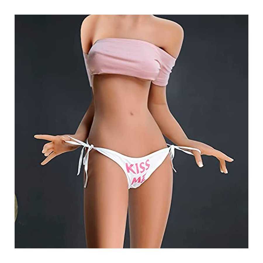 Soft TPE Silicone Sex Dolls Lifelike Sex Dolls Realistic Adult Women Torso Tan Skin Love Doll Life Size for Men Built in Metal S