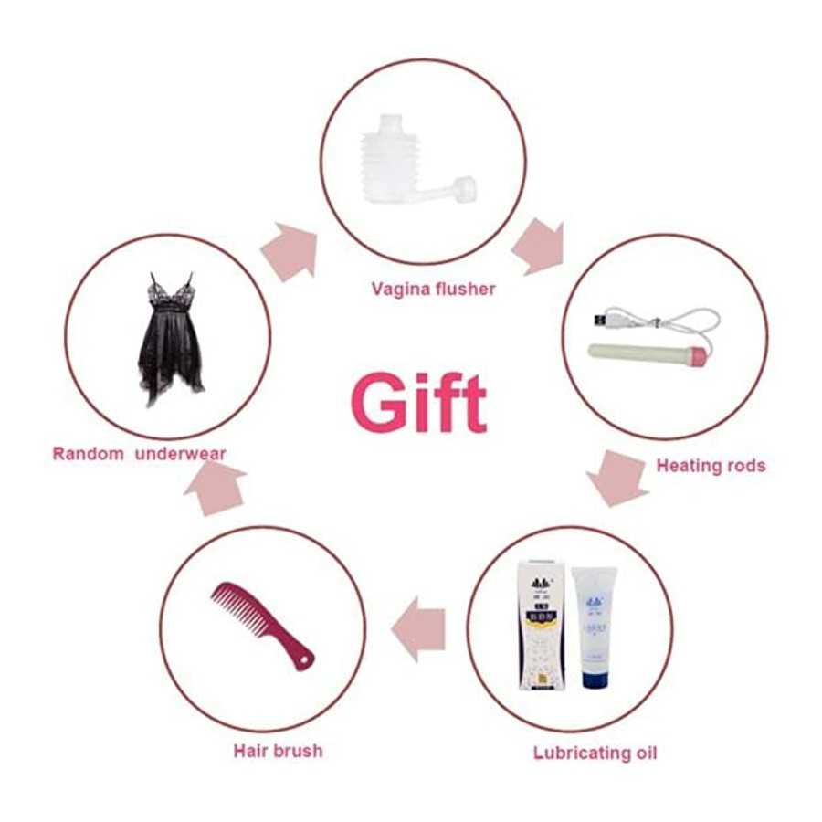 5.4FT Female Eros TPE Sex Doll for Male Sexy Adult Women's 3 in 1 Sex Play Doll with Vaginal Anal and Big Breast, Lifelike Full 