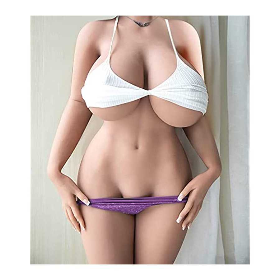 Realistic Full Body Silicone Love Doll with Large Chest and Buttocks, Flexible Joints, and Vagina and Anal Sex Doll Toys for Men