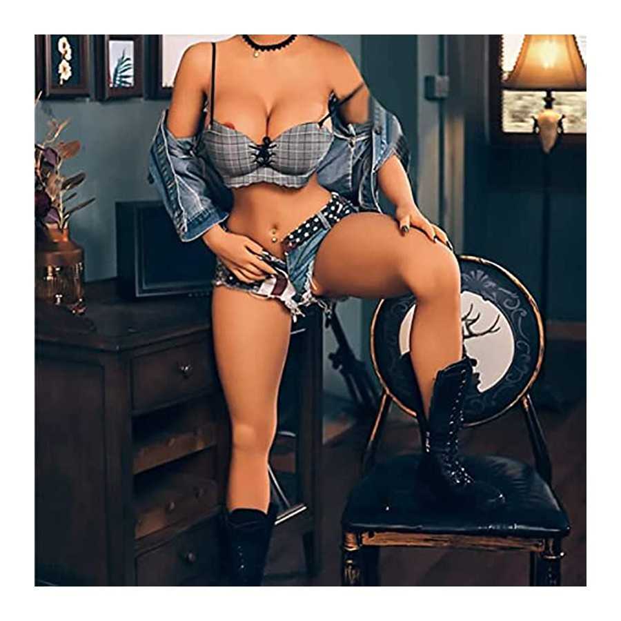 Male Sex Doll 5.2ft Real Adult Big Boobs Sex Doll Full Size Metal Skeleton with Vagina and Anus Realistic Silicone Sex Toy, Male
